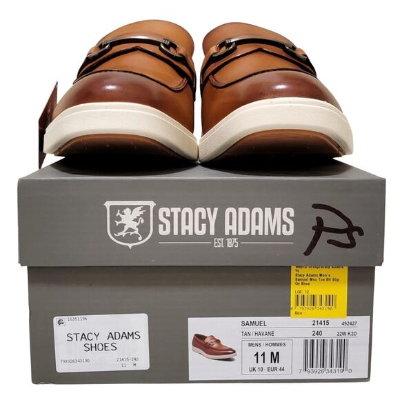 Stacy Adams Men Samuel Slip On Horsebit Loafer Size US 11M Tan Brown Leather main image 2